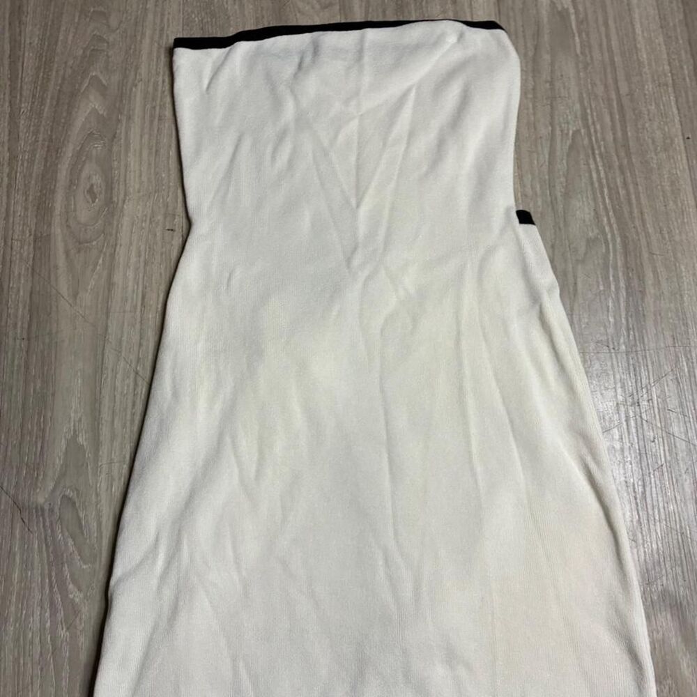Women's White and Cream Dress
